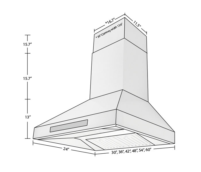 ProLine Range Hoods Range Hood Chimney Extension Wayfair.ca